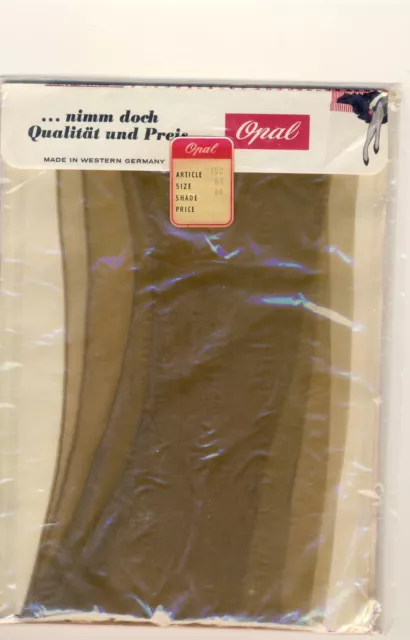 RARO: vecchie calze in nylon cucito OPALE taglia 9 1/2 nylon con cucitura/calze sutura (076