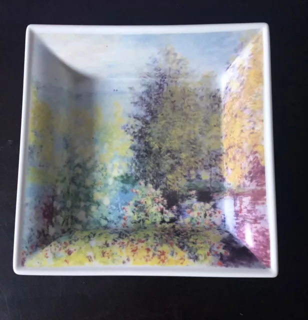 Hand Painted Porcelain Impressionist Candy Trinket Dish Made in Russia BEAUTIFUL