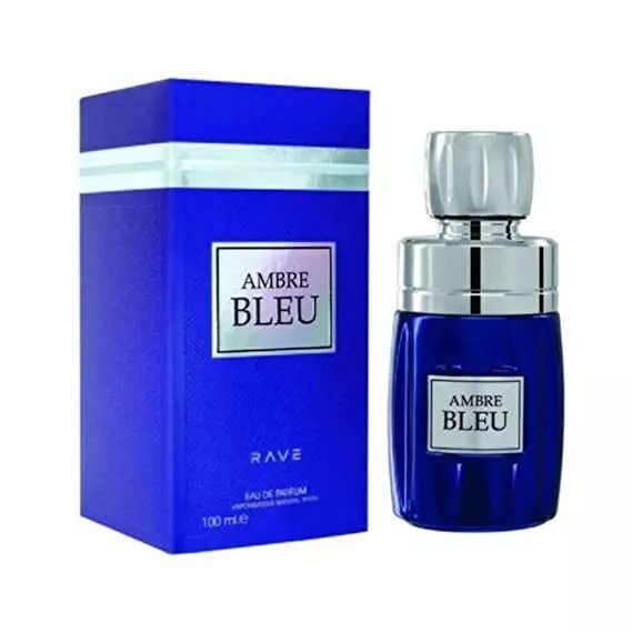 Rave Ambre Blue Eau De Parfum Perfume For Men & Women Spray 100ML-3.45Floz