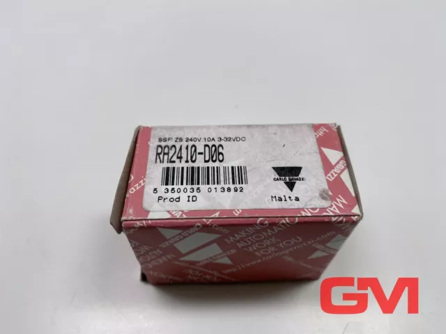 Carlo Gavazzi Halbleiterrelais RA2410-D06 solid state relay 240V 10A 3-32VDC 2