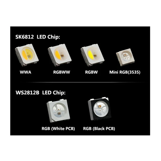 LED STRIP CHIP light WS2812B SK6812 Addressable Digital RGB RGBW RGBWW