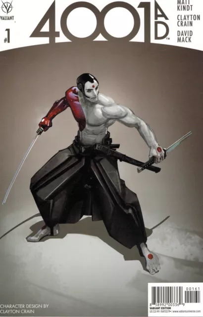 4001 AD #1 1:10 Clayton Crain Character Variant Cover F Valiant 2016