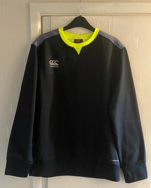 Training Sweatshirt Men Rugby Thermoreg Top Size L Colour Black Brand Canterbury