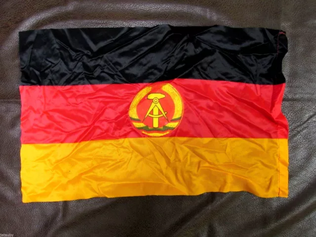 EAST GERMAN FLAG VINTAGE 1970's 12" x 18" New Old Stock NOS DDR GDR Cold War
