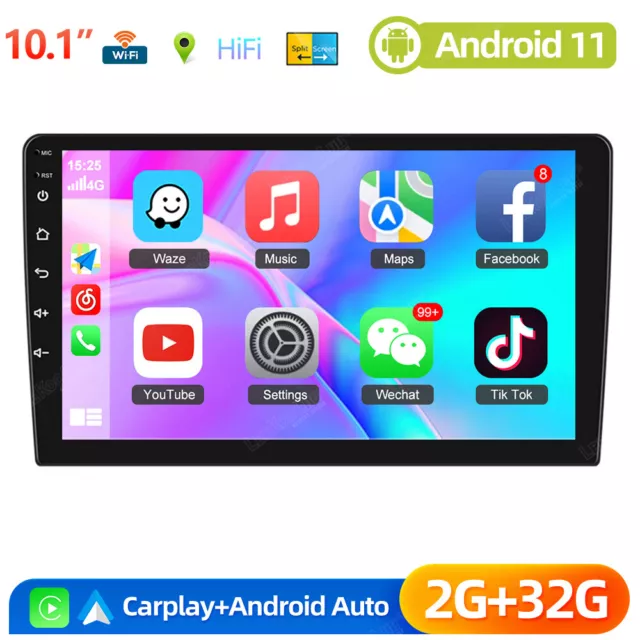 10.1" Double 2 DIN 2+32G Android Car Stereo Radio Carplay GPS WIFI RDS Head Unit