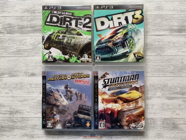 SONY PS3 DiRT 2 & 3 Motor Storm Complete & Stuntman: Ignition set from Japan