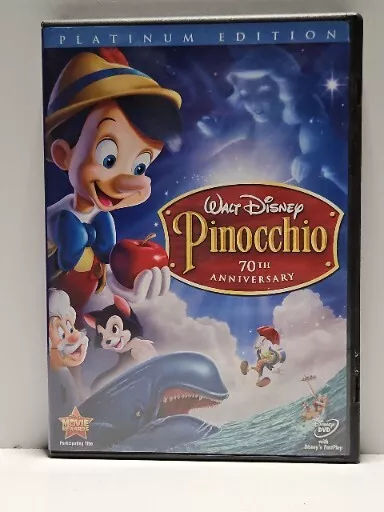 Disney Pinocchio (DVD, 2009, 2-Disc, 70th Anniversary Platinum)