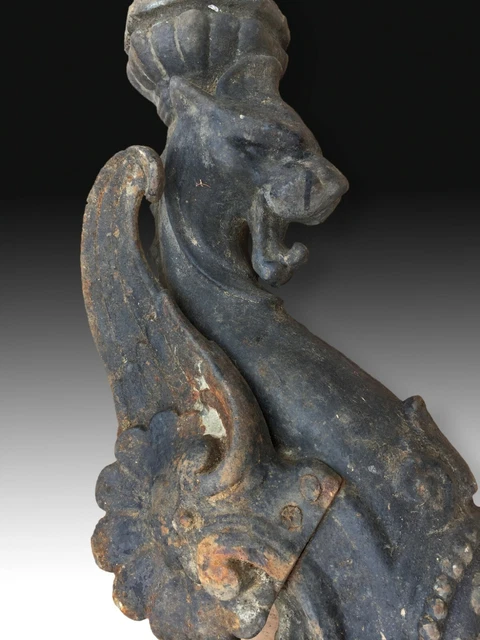 Iron baluster with grotesque. 19th century. 2