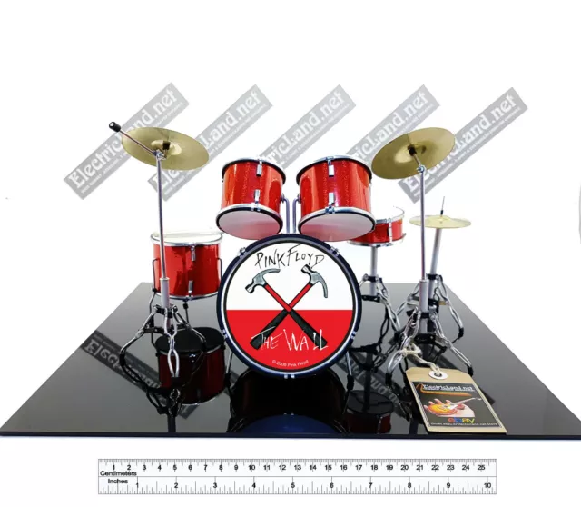 Mini Drum set THE WALL tribute album pink floyd 1:4 miniature collectible kit