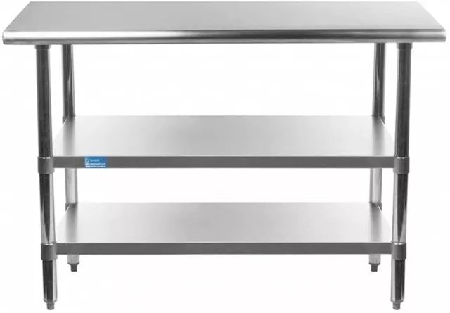 Stainless Steel Food Prep Work Table with Two Undershelf 24” x 48”