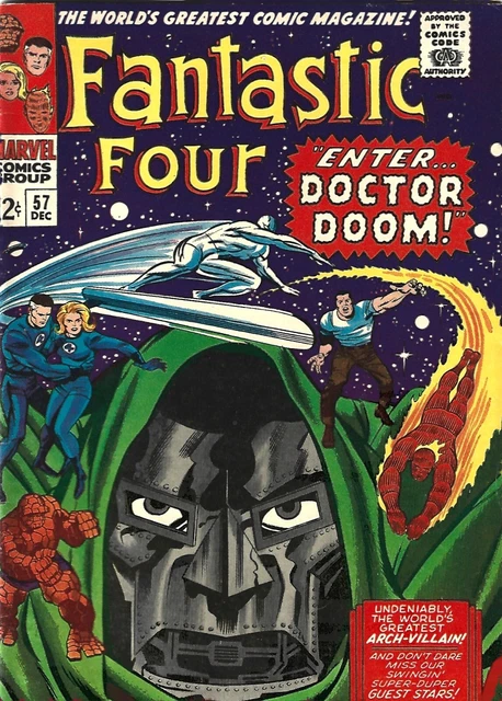 Fantastic Four  #57  (1966)  9.0  Ow/W Pages  Very Nice High Grade Book
