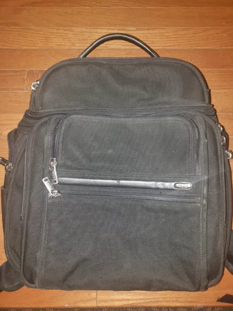 TUMI Laptop Backpack Alpha Black Ballistic Nylon 26186D4 Genuine Bag