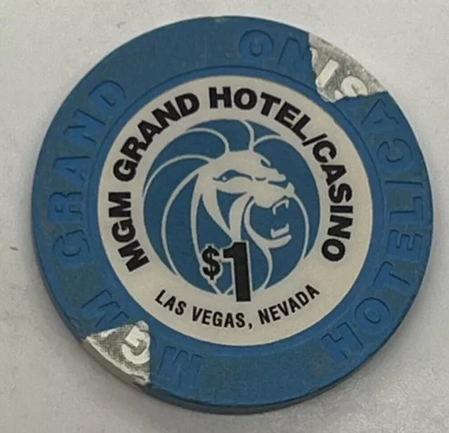 2005 MGM Grand $1 Casino Chip Las Vegas Nevada House Mold - Large Inlay