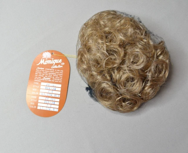 Monique Collection Synthetic Doll Wig Size 7-8 "Dorian" in Lt. SLW Blonde, Used