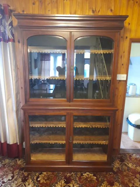 Victorian  Mahogany Bookcase Cabinet Cupboard Antique 