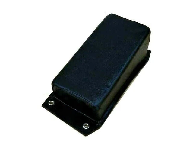 Passeggero Bum Pastiglia Liscio Nero Pelle -harley Triumph BSA XS650 Bobber Cafe