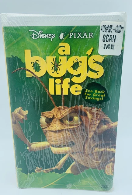 DISNEY* PIXAR A BUG'S LIFE (VHS, 1998) HOPPER Sealed Bonus Geri’s Game ...