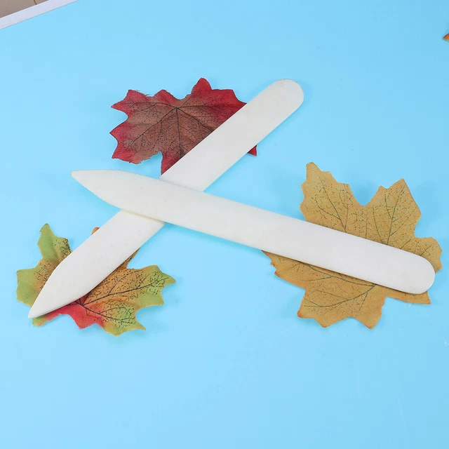 2 piezas carpeta ósea papel origami herramientas de manualidades artículos de oficina escolar