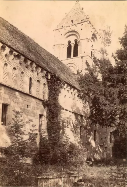 France, Calvados, Église St-Pierre à Thaon, ca.1885, Vintage albumen print Vinta