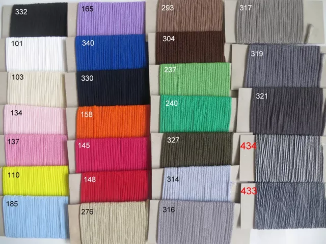 5 m  Rund Kordelschnur Ø 5 mm , Polyester geflochten, in 26 Farben