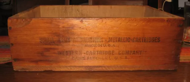 Vintage WESTERN CARTRIDGE CO. WORLD CHAMPION AMMUNITION Wood Crate A –  Get A Grip & More