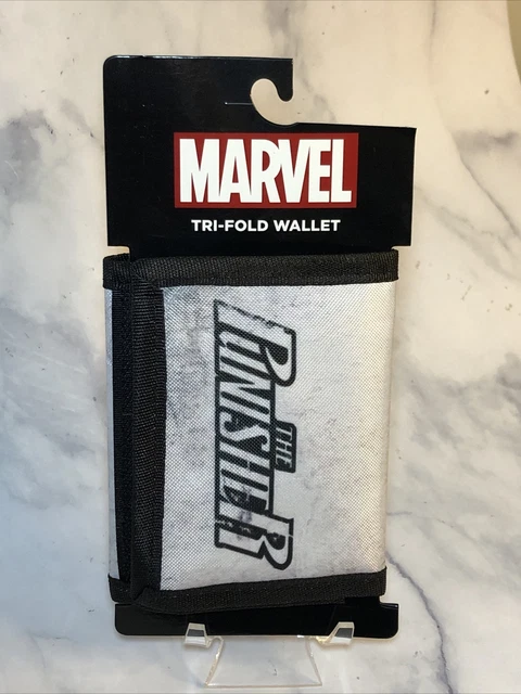 The Punisher Tri-Fold  Wallet white Marvel Comics Heroes Novelty Skull wallet
