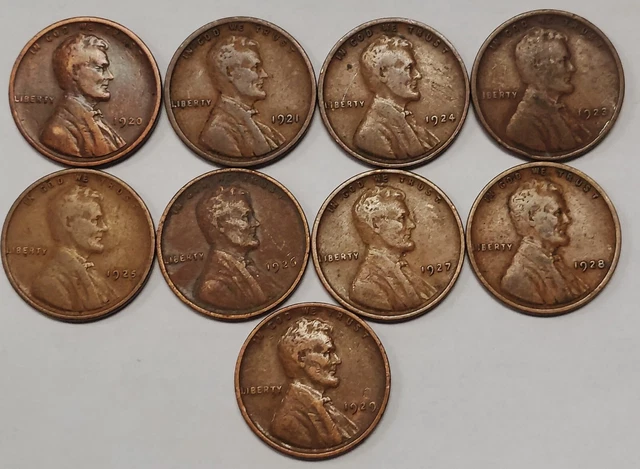 1920 1921 1923 1924 1925 1926 1927 1928 1929 Lincoln Wheat Cents Great Starters