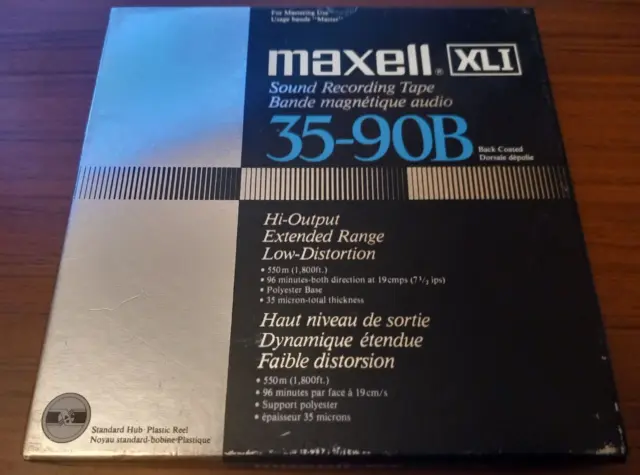 MAXELL UD 35-90 ~ 7 Reel To Reel Tapes ~ 1 New Blank and 1 Empty Reel Lot  Of 2 £31.91 - PicClick UK