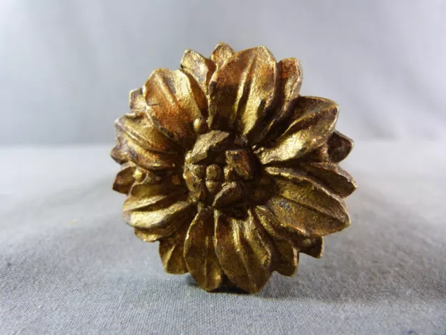 ⭐4 Antique French curtain tie back brackets Gilded Brass with fixing ⭐ 8