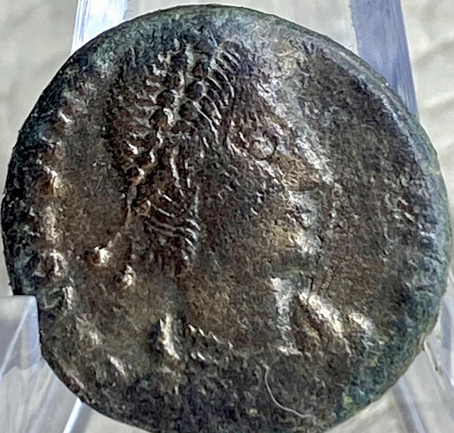 ANCIENT ROMAN COIN 353-354 AD Emperor Constantius II Soldier Spearing ...