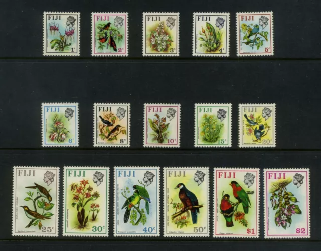 FIJI  1971  Birds & Flowers  Set of 16  SG 435-450  MNH CV£50   SALE  xx