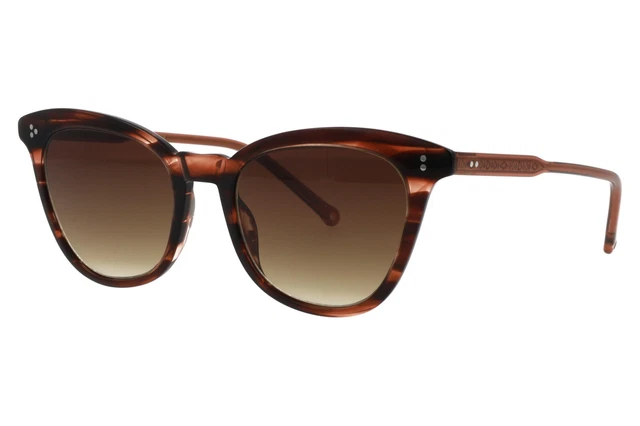 Lunettes De Soleil Rondes Rétro Hally & Son X AC Milan - Monture Noire, Verres Bleus Dégradés UV400, Branches 138mm
