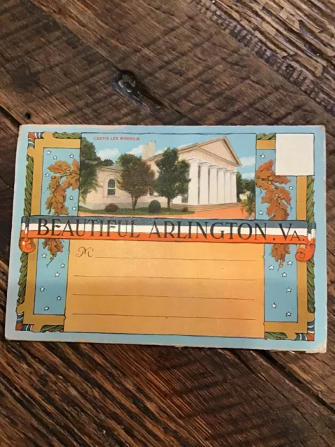 Antique Souvenir Folder of Postcards: The Beautiful Arlington,  VA.