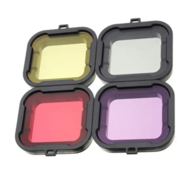 4 In 1 Colorful Dimmable Underwater Diving UV Lens Filter For GoPro Hero 4 3+ G