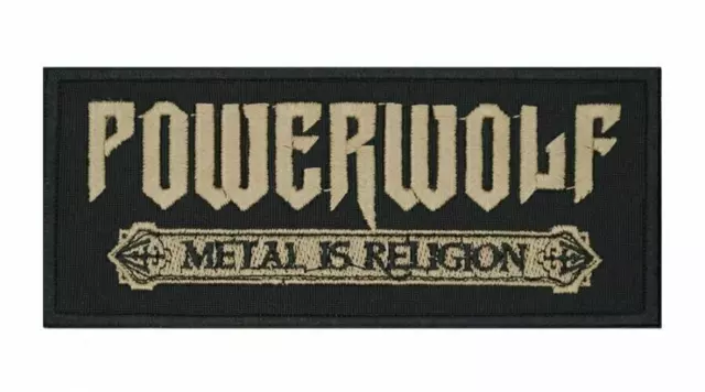 Powerwolf Metal Is Religion Sew-on Patch | German Power Heavy Metal Band Logo
