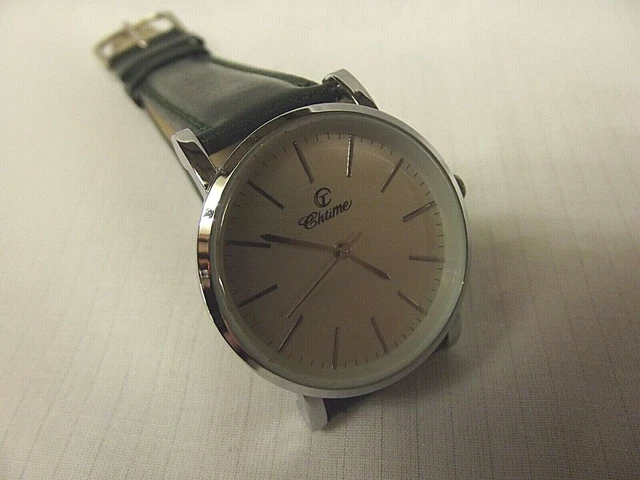 Montre Homme CHTIME, ETAT NEUF, Bracelet Cuir, Pile neuve.No Reserve