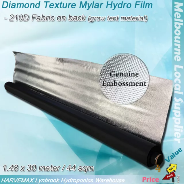 1.48 x 30M Hydroponic Reflection Film on Mylar 210D Free Delivery to Major City