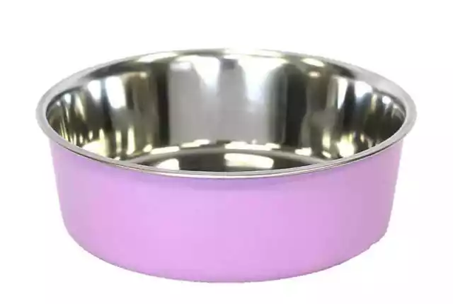 Delisio Designer Stainless Steel Dog, Cat, Pet Bowl Pink