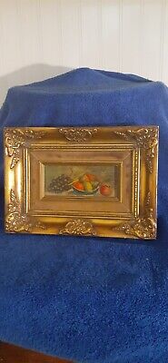Antique Still Life oil painting on board Signed V. Cuet  . 19th century French