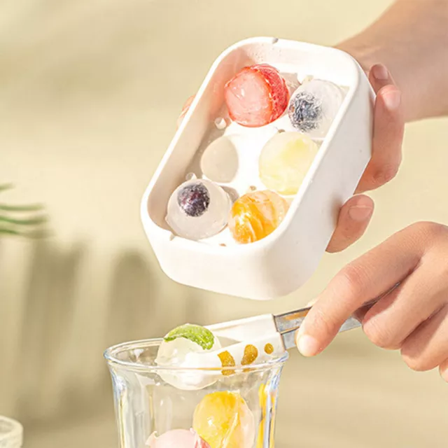 3D Round Ice Cube Tray With Lid Ice Mold Spherical DIY Moulds Ice Ball Maker