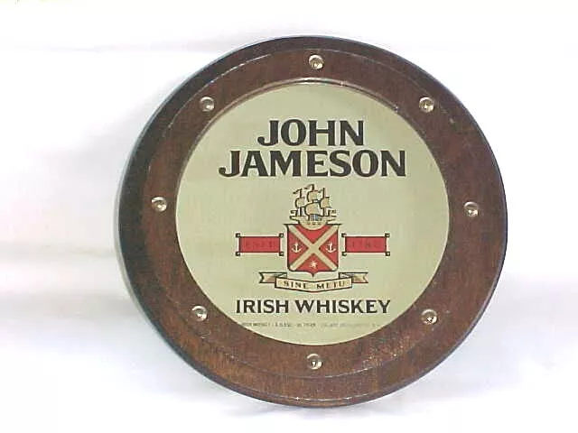 Vintage John Jameson Irish Whiskey Port Hole Mirror / Sign