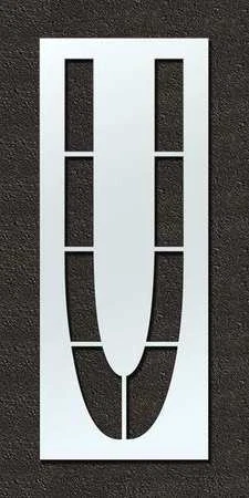 RAE STL-108-F144U Airport Pavement Stencil,U,144 in