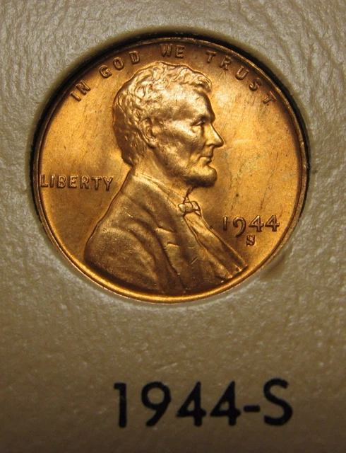 1944-S Lincoln Wheat Cent in the CH BU Range Nice Coins Priced Right FREE S&H