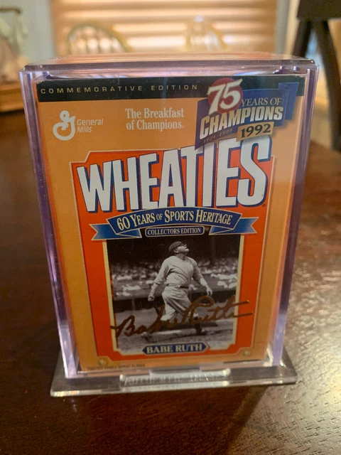 Mini Wheaties Box 75 Years of Champions 24K Gold BABE RUTH!