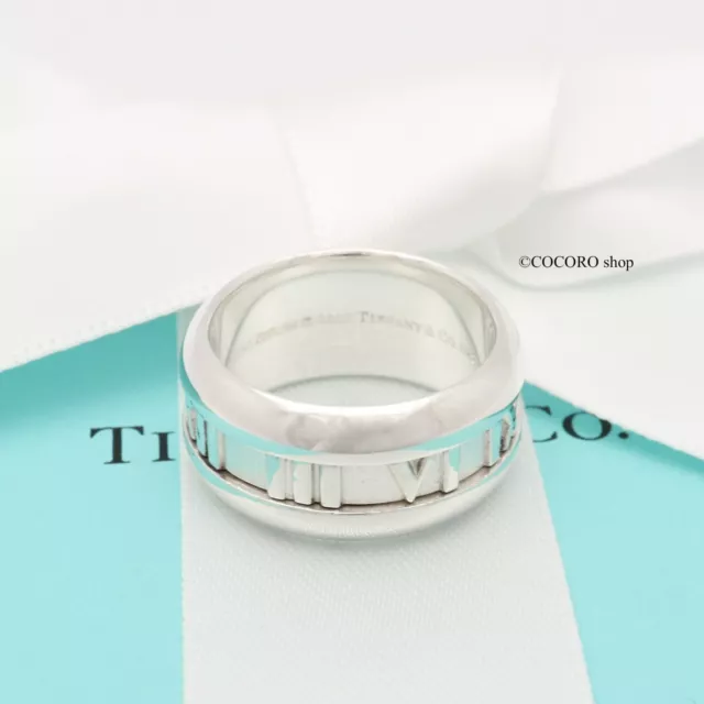 Tiffany & Co. Atlas Ring Size 6 Sterling Silver 925 w/Pouch