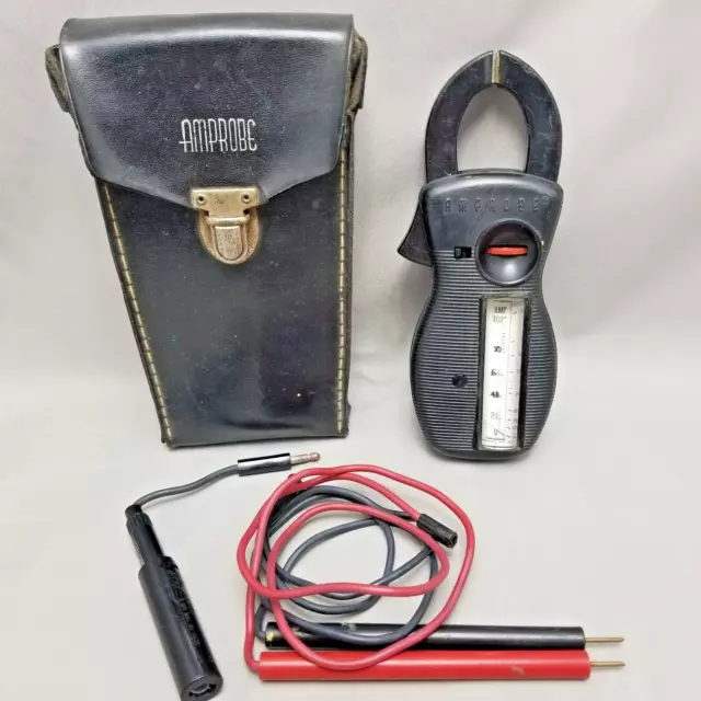 Amprobe Volt Amp Ohm Clamp Meter Model RS 3 With Case and Leads Working USA