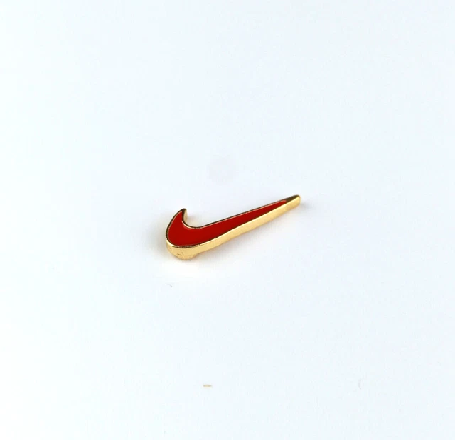 NIKE METALLIC GOLD SWOOSH Jumpman CHECK MARK Enamel Brooch Badge