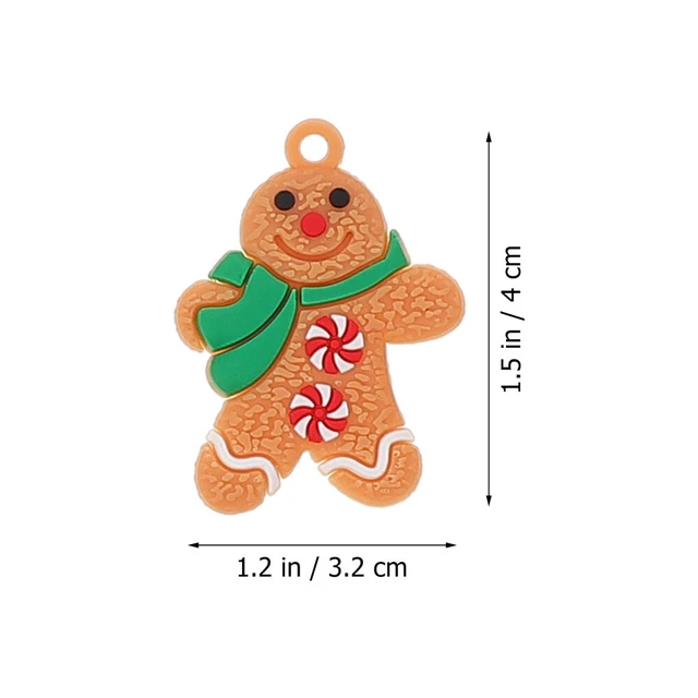 10 Pcs Pendentif Bonhomme Pain D'épice Suspendu Gingerman Décorations Noël