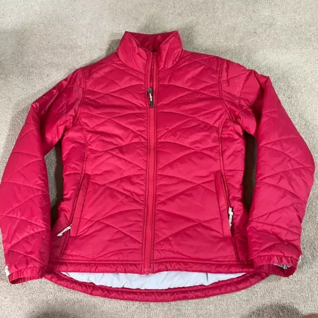Kathmandu Puffer Jacket Womens 12 Pink Full Zip Lightweight Warm Outdoors