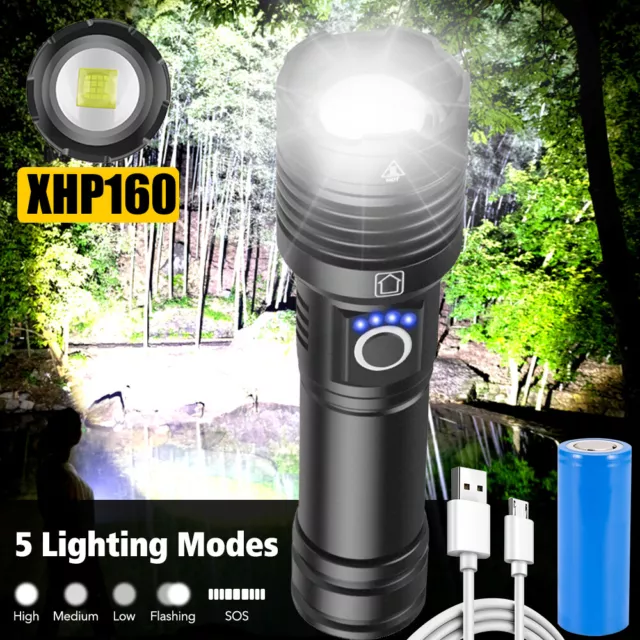 Spotlight Flashlight, 900000 Lumens Brightest LED Rechargeable Spotlights,  Long Running Spot Light Searchlight, Outdoor Handheld Spotlight with Solar
